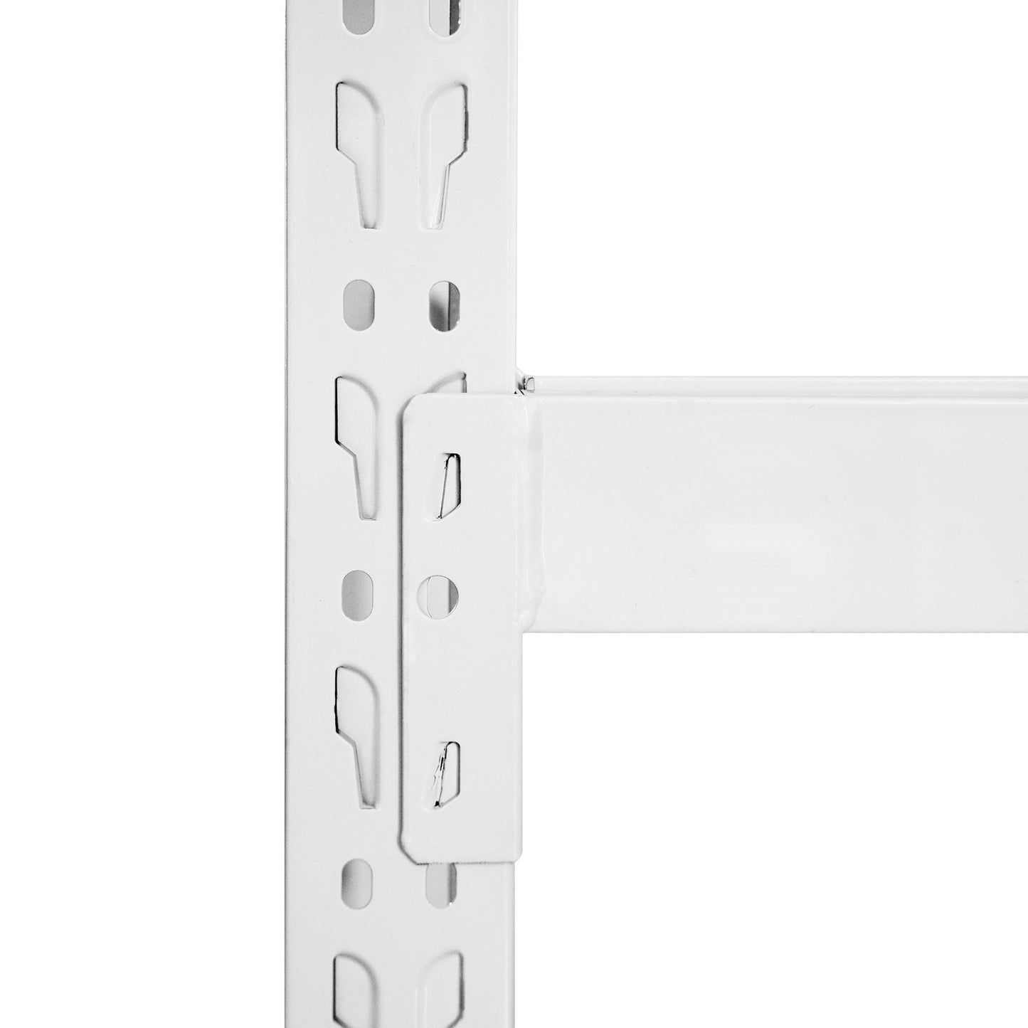 【ボルトレス組立て簡単】楽棚 スチールラック スチール棚 収納棚 業務用 保管棚 4段 耐荷重100kg ホワイト 白 安い おしゃれ 倉庫 在庫 ガレージ 物置 / 幅1500×奥行500×高さ2000（mm） - 楽棚（スーパー・コンビニ商品棚、陳列棚、ゴンドラ什器・スチールラック）