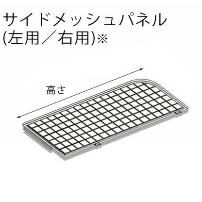 楽棚オプション サイドメッシュパネル 店舗用 陳列什器 ゴンドラ什器 ゴンドラ 陳列棚 陳列台 店舗用什器 ストア家具 お店 ユニット スチールラック スーパー コンビニ ドラッグストア 物販 商品棚 サイドネット - 楽棚（スーパー・コンビニ商品棚、陳列棚、ゴンドラ什器・スチールラック）